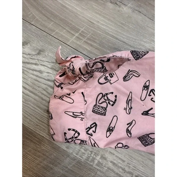 Angelique Vintage Pink Rockabilly Top 90s Sunglasses Shoes Purse Bow On Arm Sz M - Picture 3 of 5